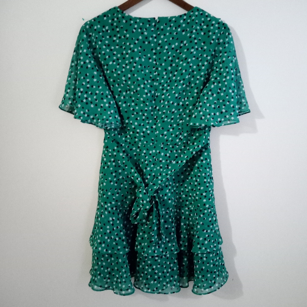 C/MEO COLLECTIVE Loyalties Ditzy Print Green Mini Dress Size S. - Picture 10 of 16